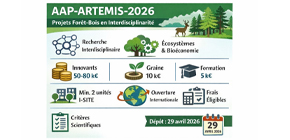 Vignette - AAP-ARTEMIS-2026, date limite de dépôt des dossiers le 29 avril 2026.